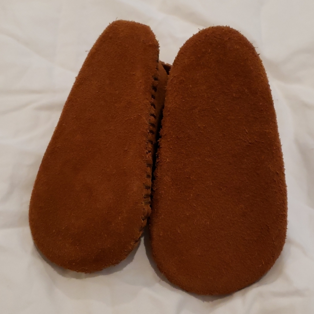 MINNETONKA LEATHER MOCCASIN BOOTIES - Picture 4 of 5